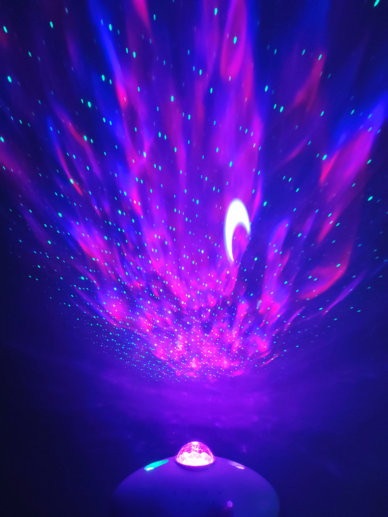 LED rugby USB music starry sky light water ripple star moon Bluetooth ambient light strip remote control rotating laser pic 16