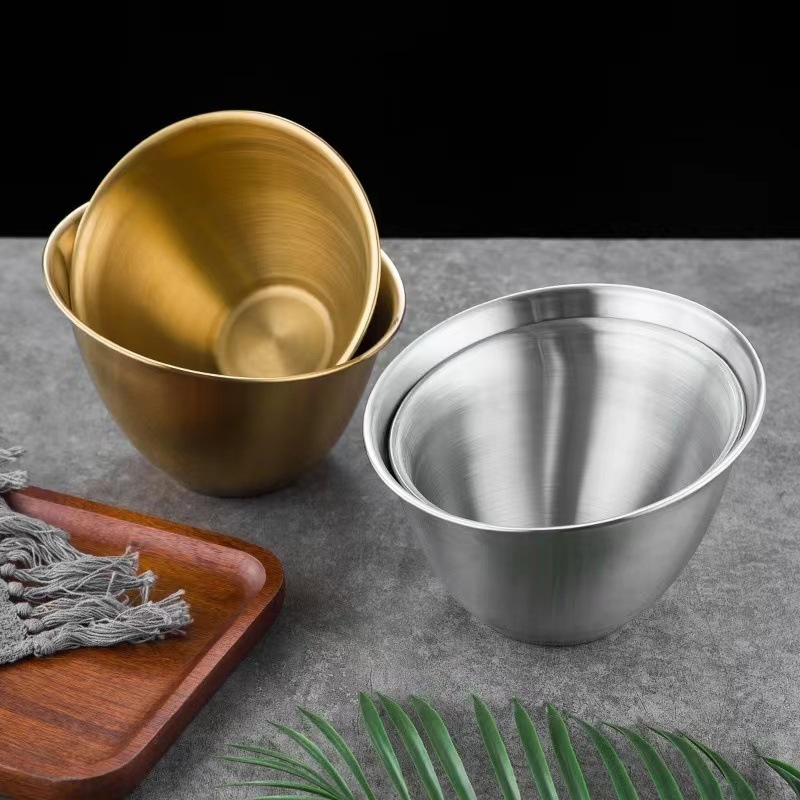 商用不锈钢斜口碗带盖球形火锅自助餐调料碗KTV果皮碗小料碗生菜详情18