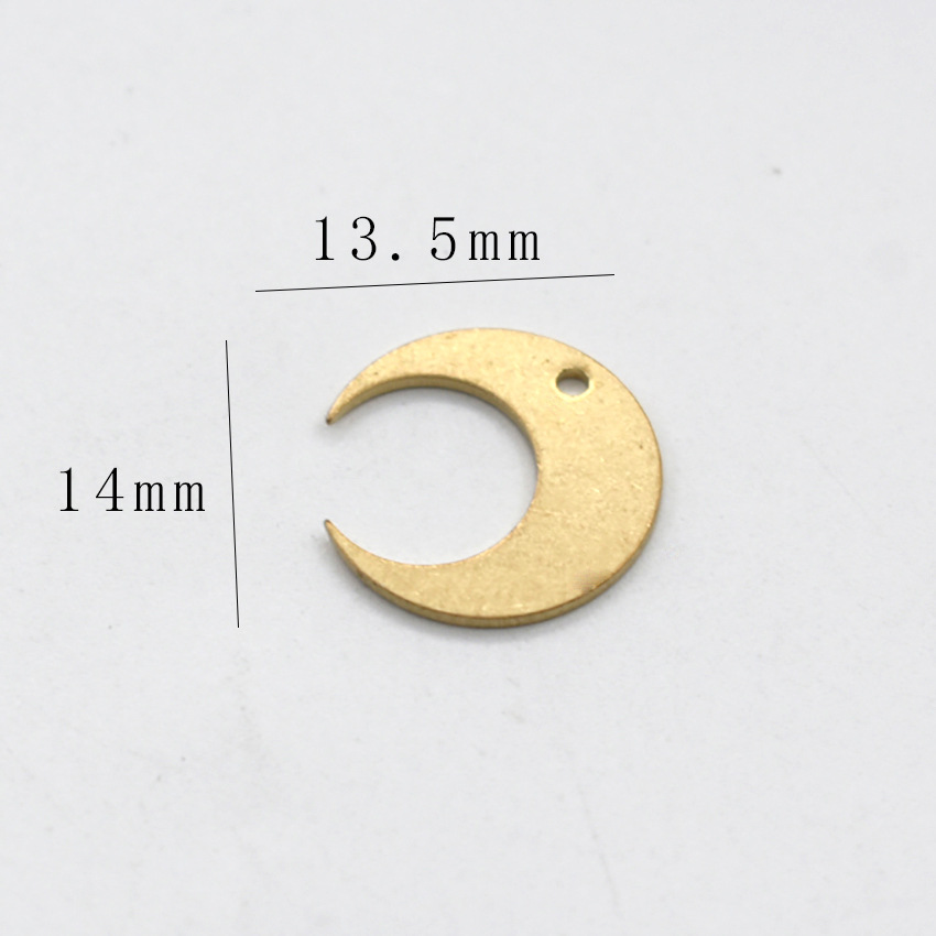 New best-selling bracelets, ear clips, pendants, necklaces, diy copper jewelry accessories, European and American style with halter holes, moon pic 11