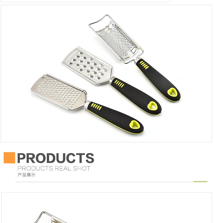 Factory wholesale multi-functional melon grater three-piece set, grater, garlic grater, radish kitchen small tools in stock pic 9