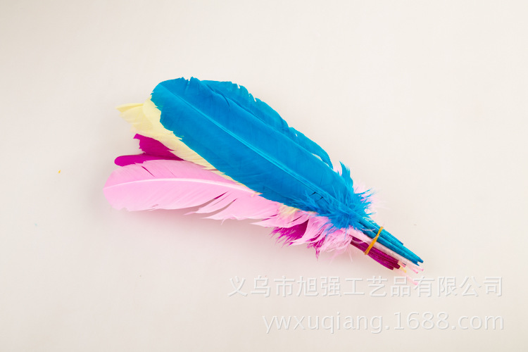 供应工艺小直式羽毛 羽毛批发 义乌diy羽毛火鸡毛大飘羽毛详情15