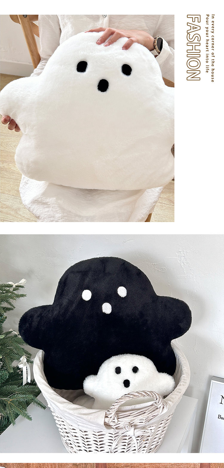 跨境万圣节卡通幽灵抱枕玩偶毛绒玩具公仔挂件抱着睡觉布偶靠枕靠详情5