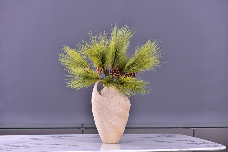 Factory direct sales of artificial Masson pine, Wabi-sabi style, Chinese Zen style artificial plants, wedding and banquet decoration green plants, pine needles pic 34