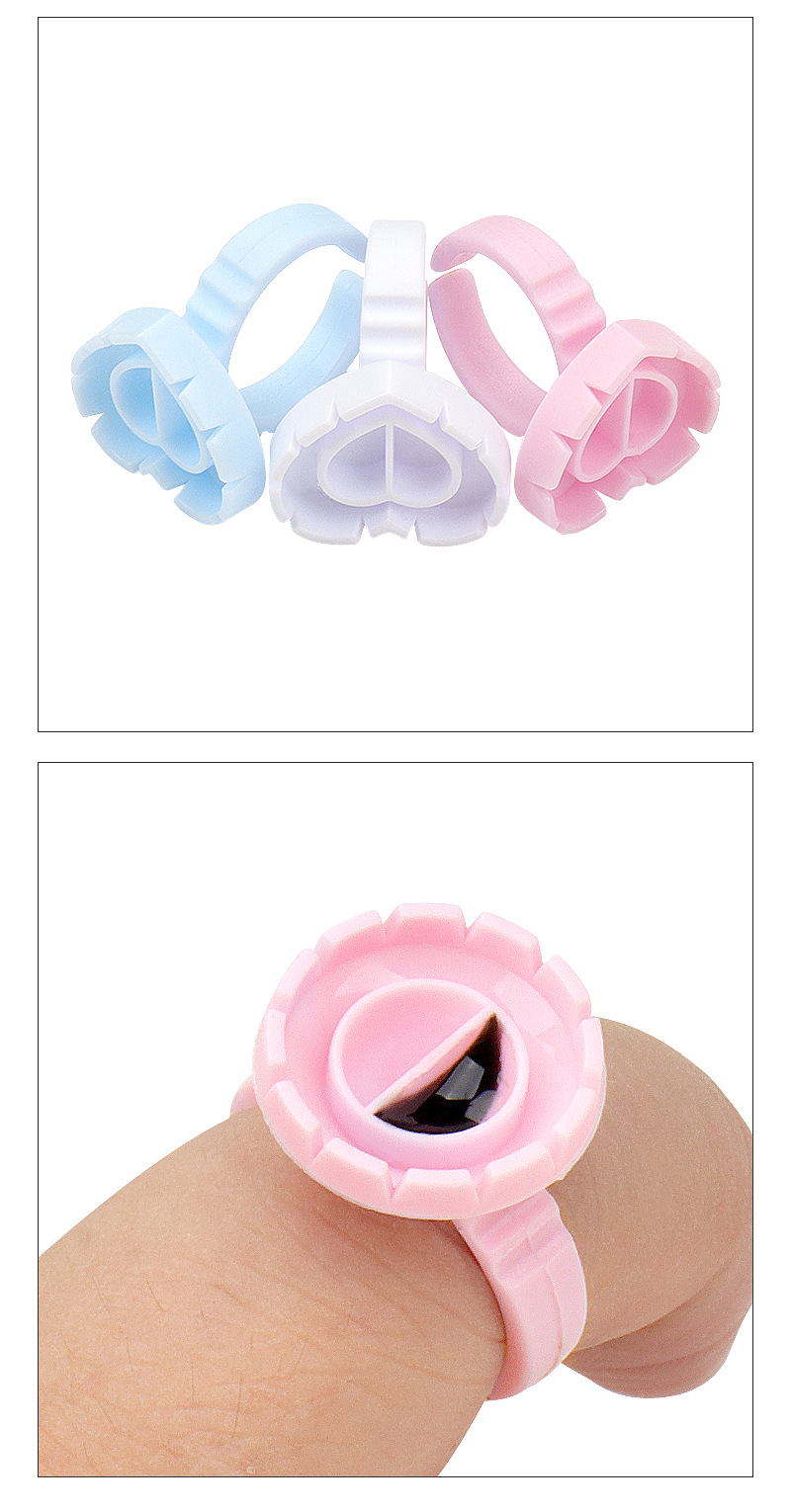 Tattoo ring colorant cup, one-piece one-second blooming glue tray, eyelash extension glue ring, blooming cup pic 15