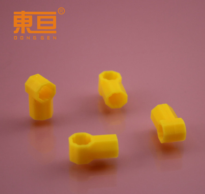BJ3T91018 Yellow octagonal three-way connector, three-way connector, puzzle, toy accessory, technological building block parts pic 6