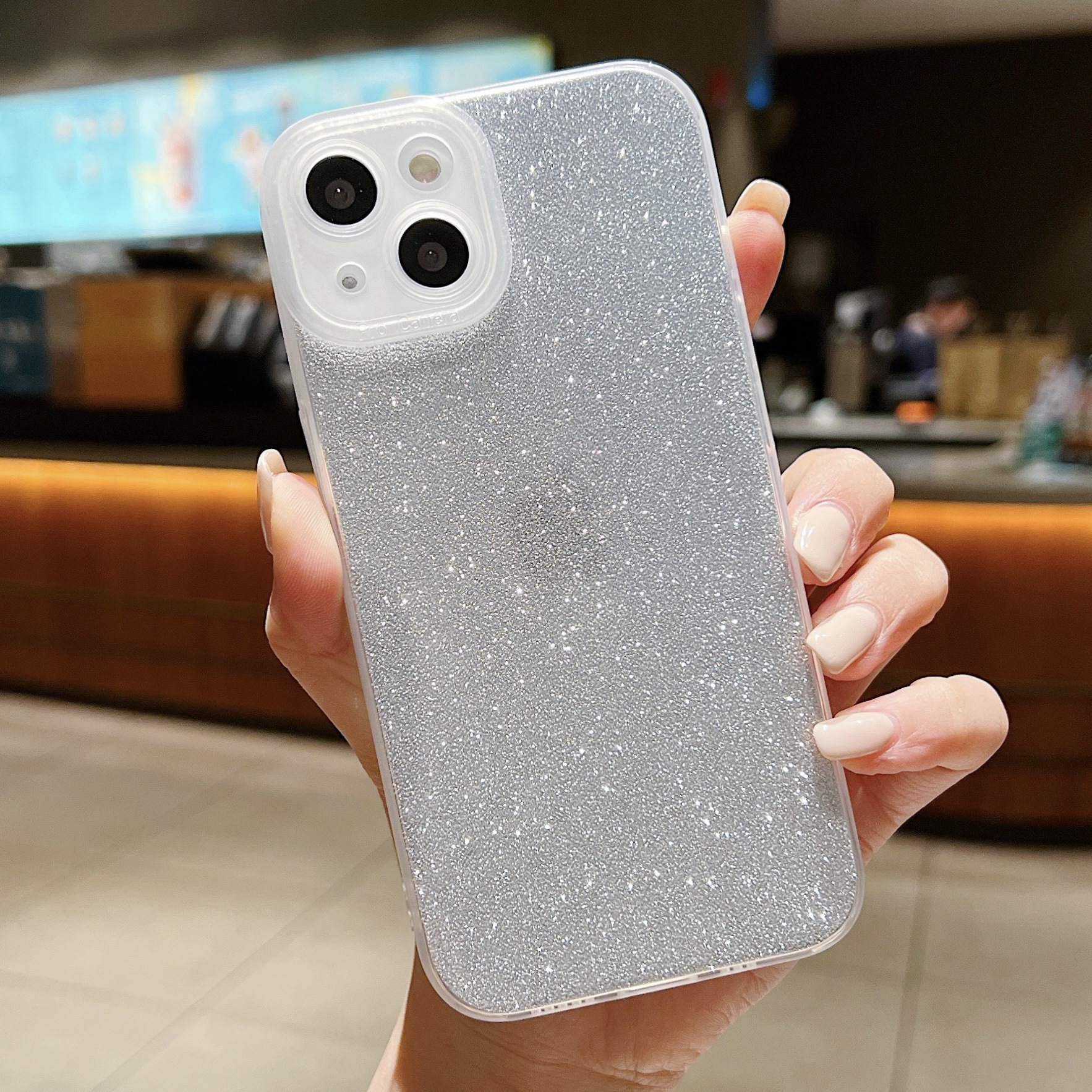 Suitable for the glitter iPhone 14promax phone case. Fairy 12pro transparent soft edge simple 11 fine glitter protective case 7 pic 20