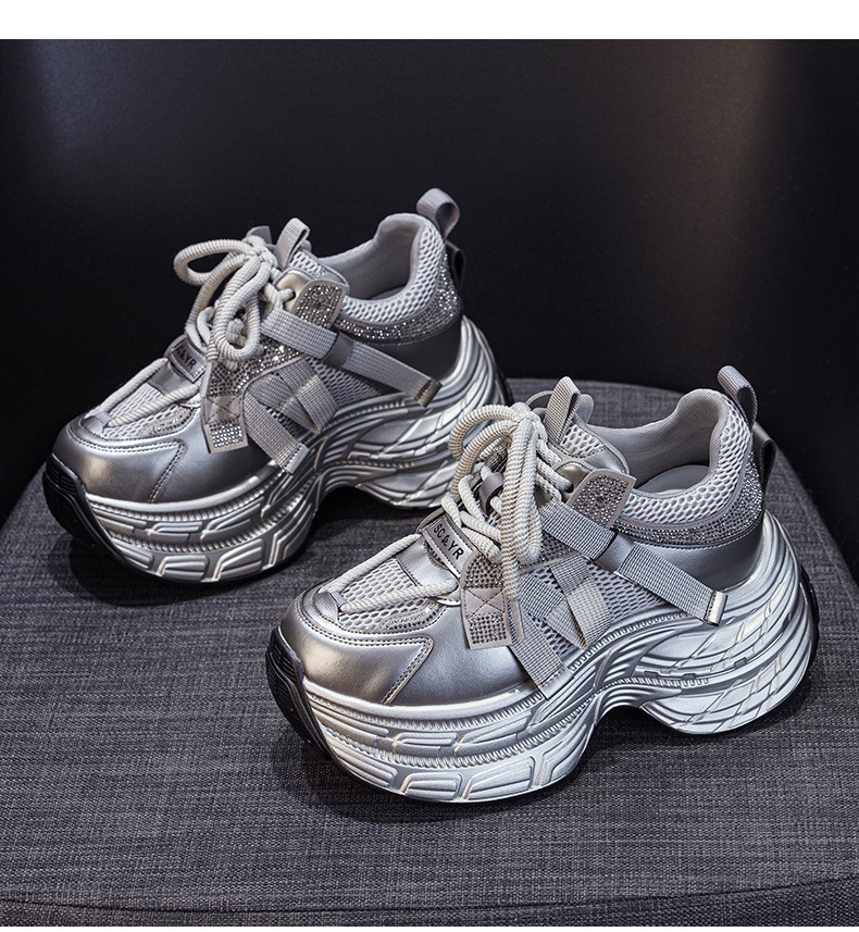 厚底网红时尚老爹鞋女2025新款休闲百搭内增高轻便小个子运动潮鞋详情29