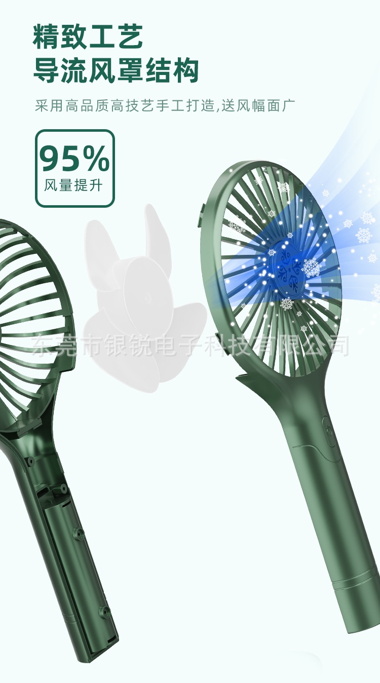 新款迷你usb小风扇手持随身便携静音办公学生桌面风扇可logo详情9