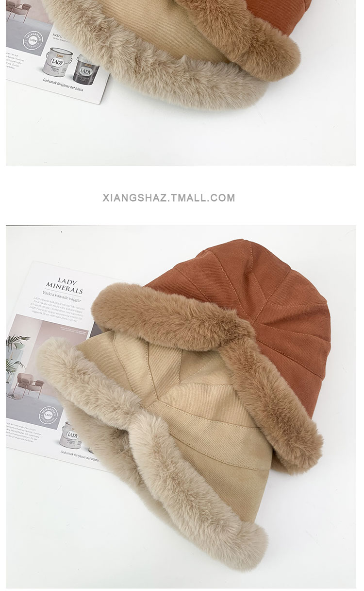 秋冬加厚毛绒保暖渔夫帽女防寒防风护耳盆帽北方冬天卷边蒙古帽子详情14