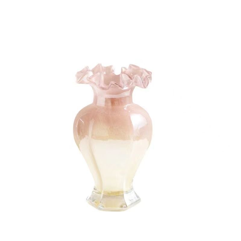 新品法式中古玻璃花瓶高级感摆件高颜值水培插花装饰餐桌家居简约详情3