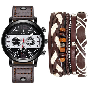 A06976-1发光手表独角兽夜光硅胶电子手表加手链2pcs/set 有盒子详情4