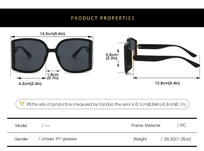 Fashionable large-frame multi-sided curved lens sunglasses, high-end European and American UV-resistant sunglasses, and personalized street style glasses pic 5