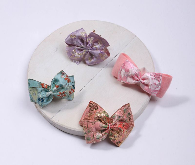 China wind country trendy año nuevo estilo bordado correas DIY arcos accesorios para el cabello hanfu estilo nacional filiación bordado accesorios country trendy pic 6