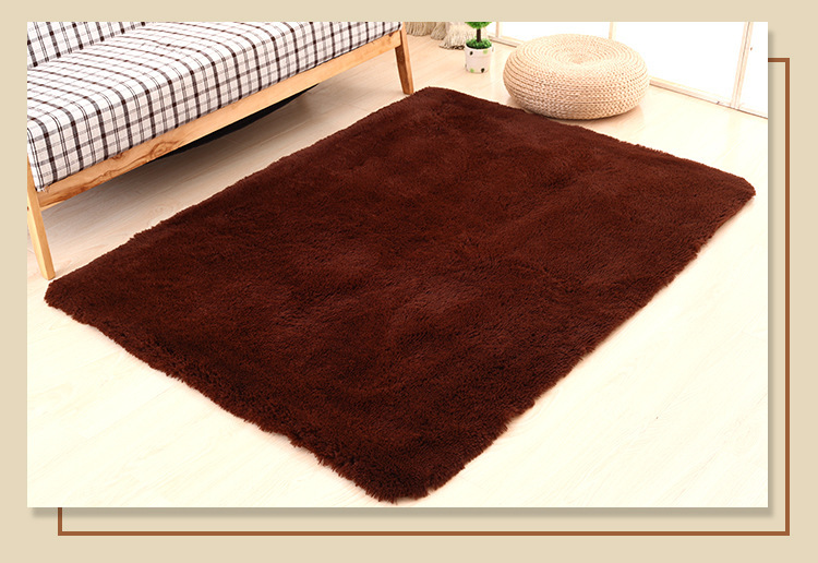 简约现代长毛客厅地毯 丝毛地毯4.5cm卧室床边榻榻米地毯详情4