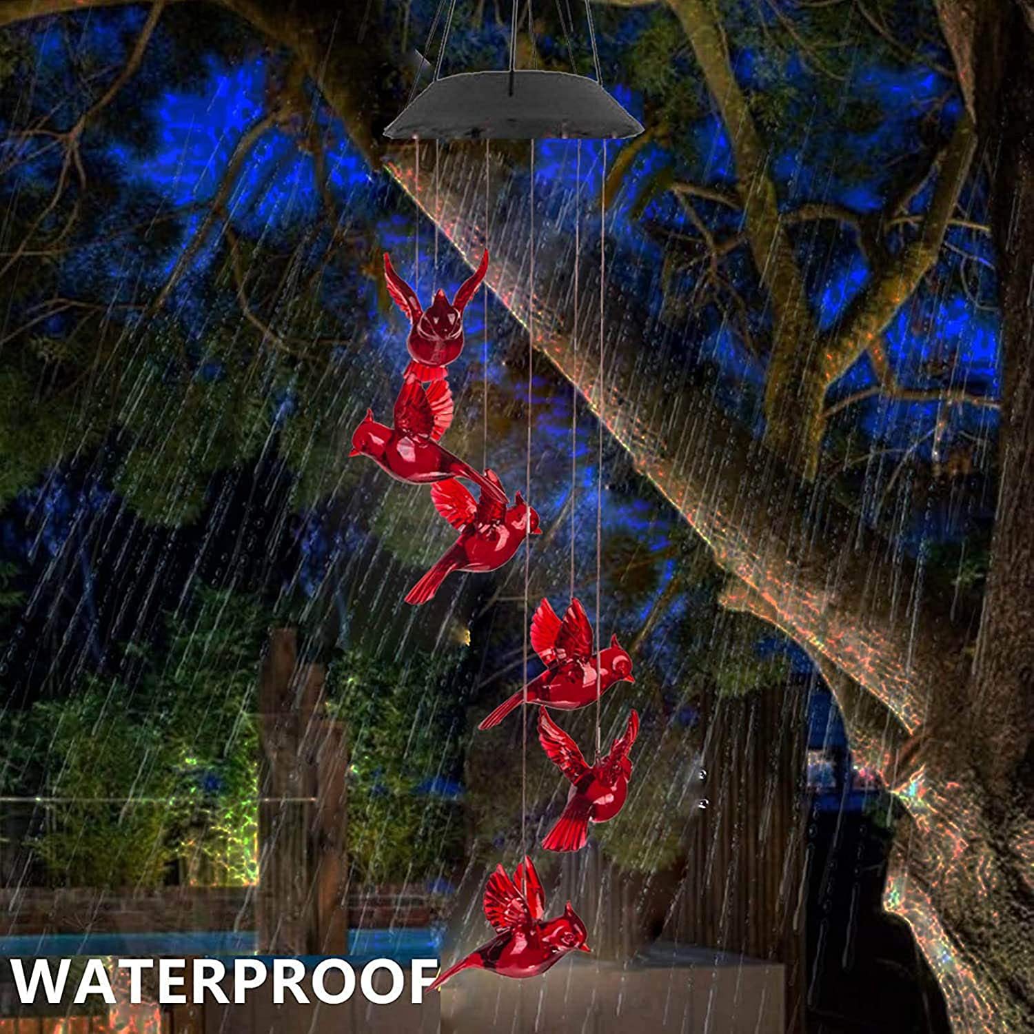 Solar hummingbird wind chime light, LED Christmas butterfly light, courtyard solar wind chime light, landscape light, courtyard light pic 23