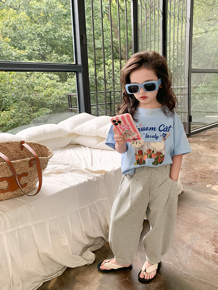 艾摩贝贝2023夏新款童装男女童宝宝可爱T恤儿童数码印花卡通短袖详情33