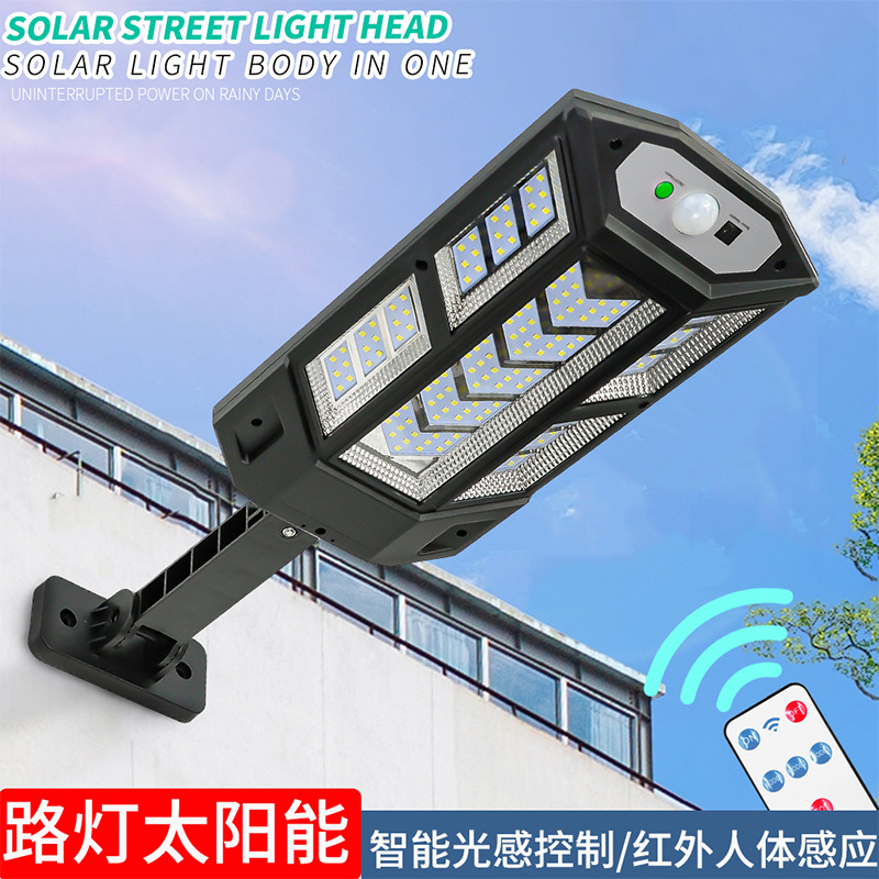 Wholesale of cross-border outdoor courtyard solar integrated street lamps, household outdoor lighting lamps, human body sensing solar lamps pic 3