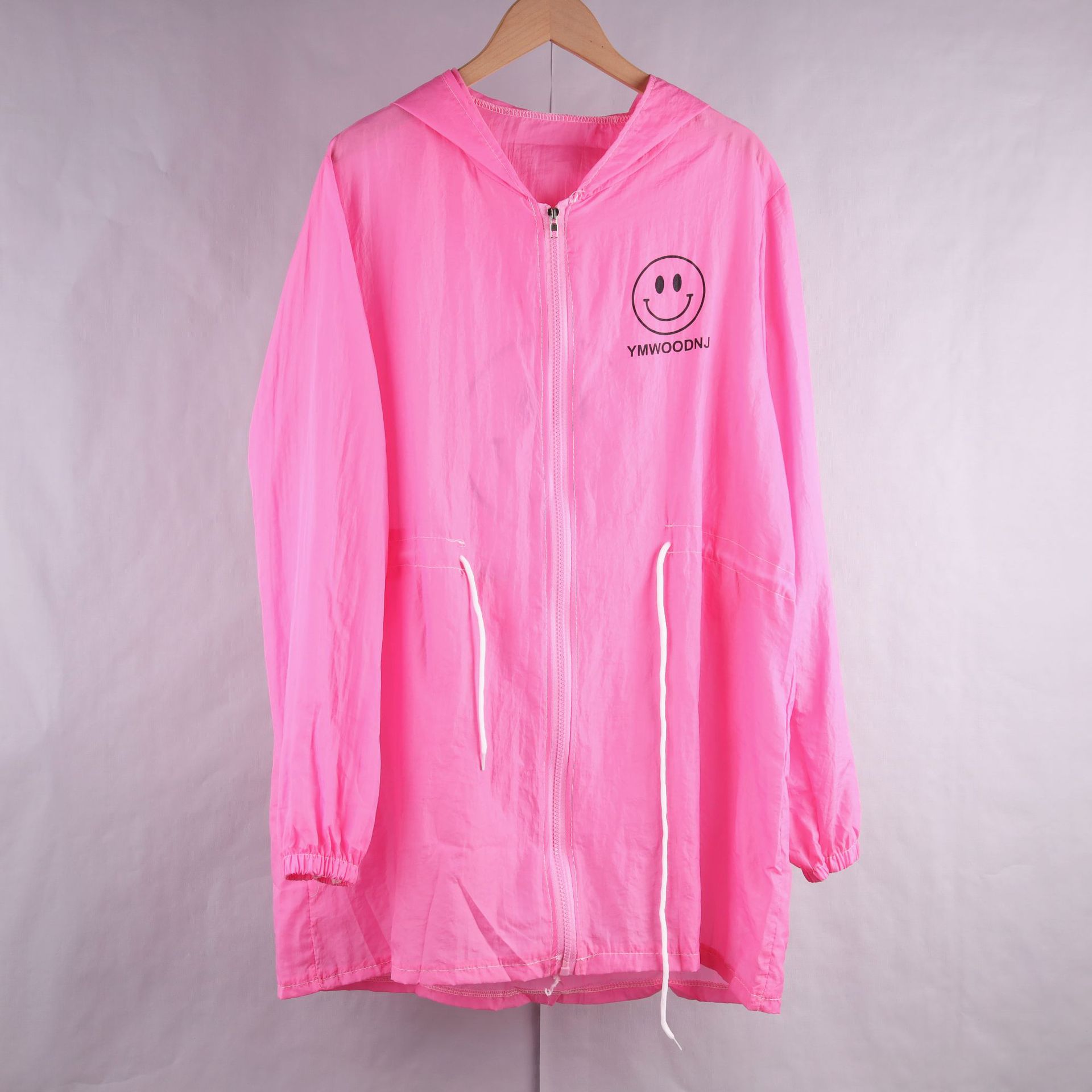 Long smiling face sun-protective clothing for girls, 2022 summer sun-protective clothing for girls, student uniform, Korean style, thin and loose mesh jacket pic 5