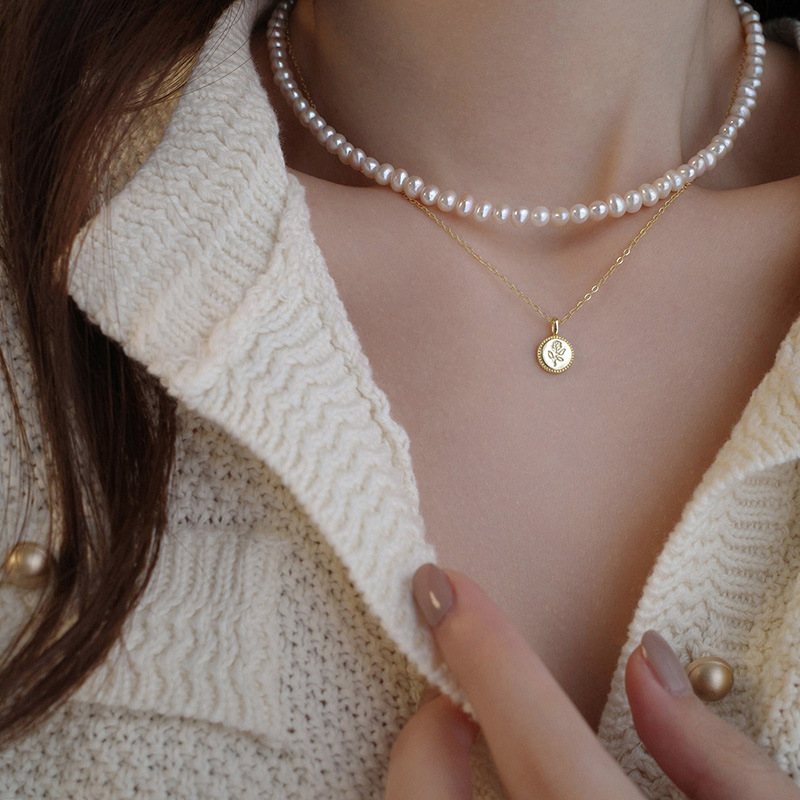 Pearl collarbone chain Women's 2023 new style fashionable and elegant light luxury necklace, simple and individual, versatile and high-end neckchain pic 11