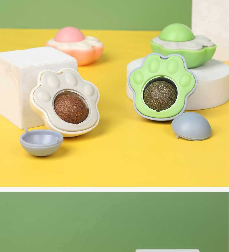 Catnip ball toy, Wooden knotweed gall fruit ball, cat licking fun, teeth grinding and cleaning, self-entertaining tool, cat teasing toy pic 10