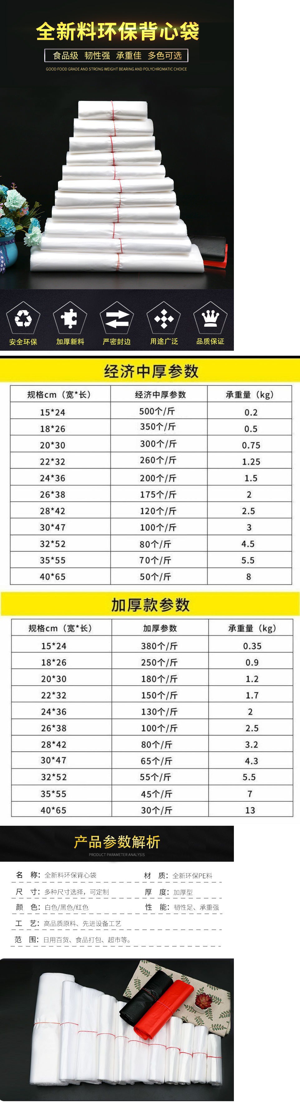 一次性方便袋批发胶袋透明白色塑料袋购物袋手提袋打包袋方便袋子详情1