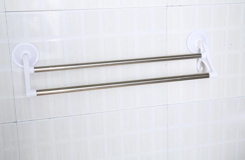 Double-pole towel racks with invisible suction cups, double-layer towel racks and bath towel racks are selling well at street stalls pic 5