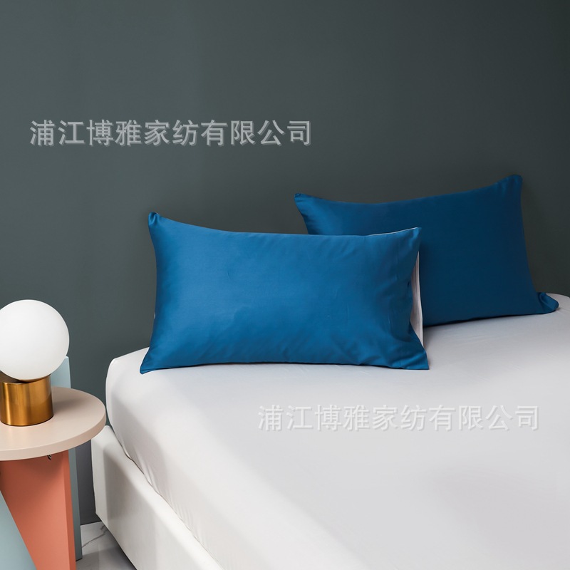 New Product 2022 Light Luxury Pair Pillowcase, 60-count long-staple cotton AB panel design, double-piece universal pillowcase wholesale pic 4