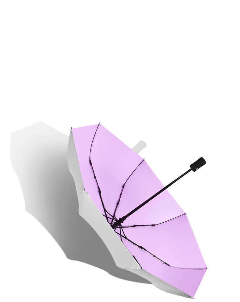Titanium silver glue thickened three-fold umbrella, sun protection and UV protection folding umbrella, all-weather and all-weather sun umbrella, advertising umbrella pic 44