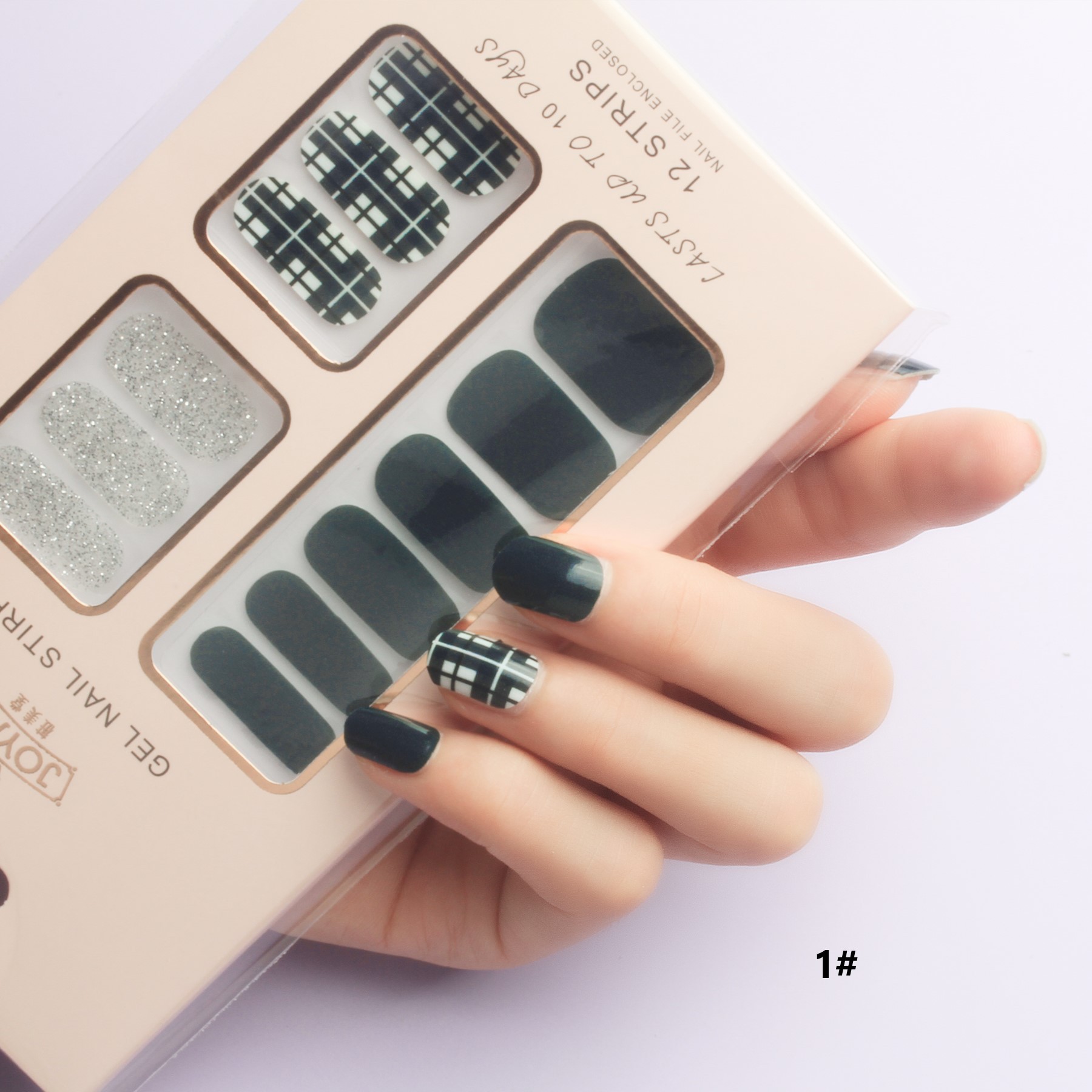 Custom-made 12-piece box set of waterproof nail stickers that are popular among Internet celebrities pic 13