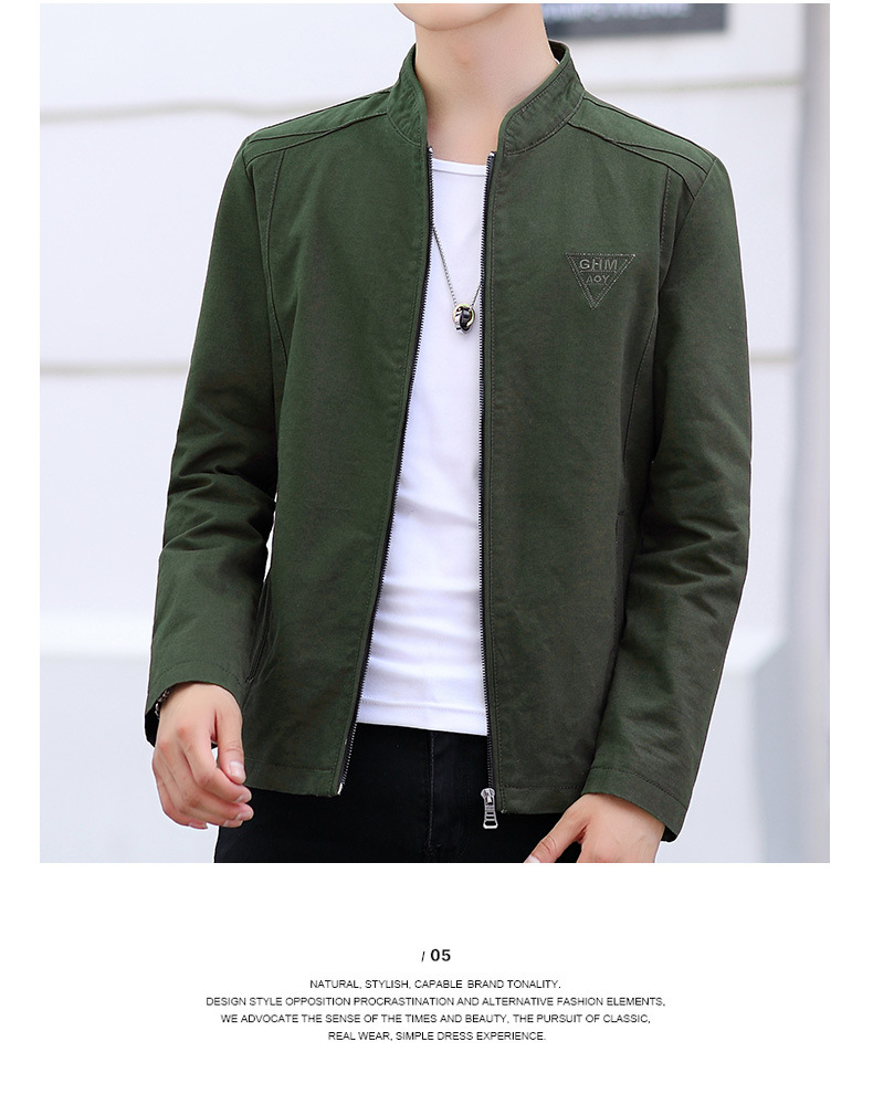 男士夹克外套2024春秋新款韩版水洗夹克休闲修身帅气修身上衣潮牌 pic 10