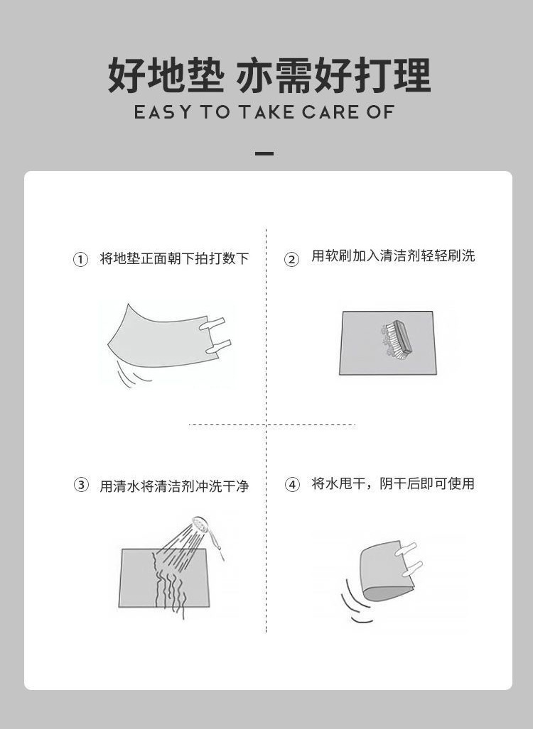 Nordic-style home anime character floor MATS, entrance door foot MATS, kitchen, bathroom and bedroom anti-slip and absorbent floor MATS and carpets pic 4