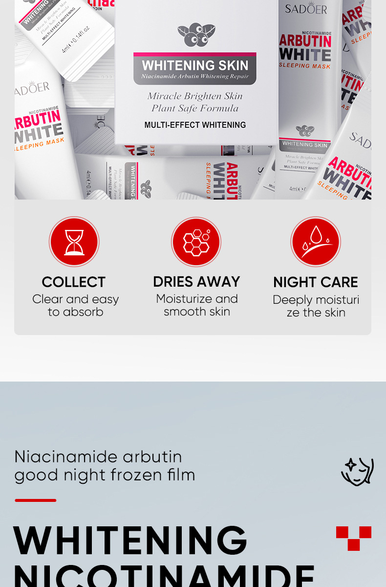 Cross-border export of SADOER nicotinamide arbutin sleep mask in English pic 5