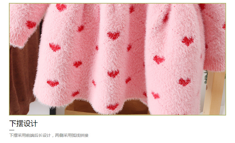 女童冬装水貂绒毛衣公主连衣裙女宝宝针织衫婴儿冬天洋气套头裙详情9