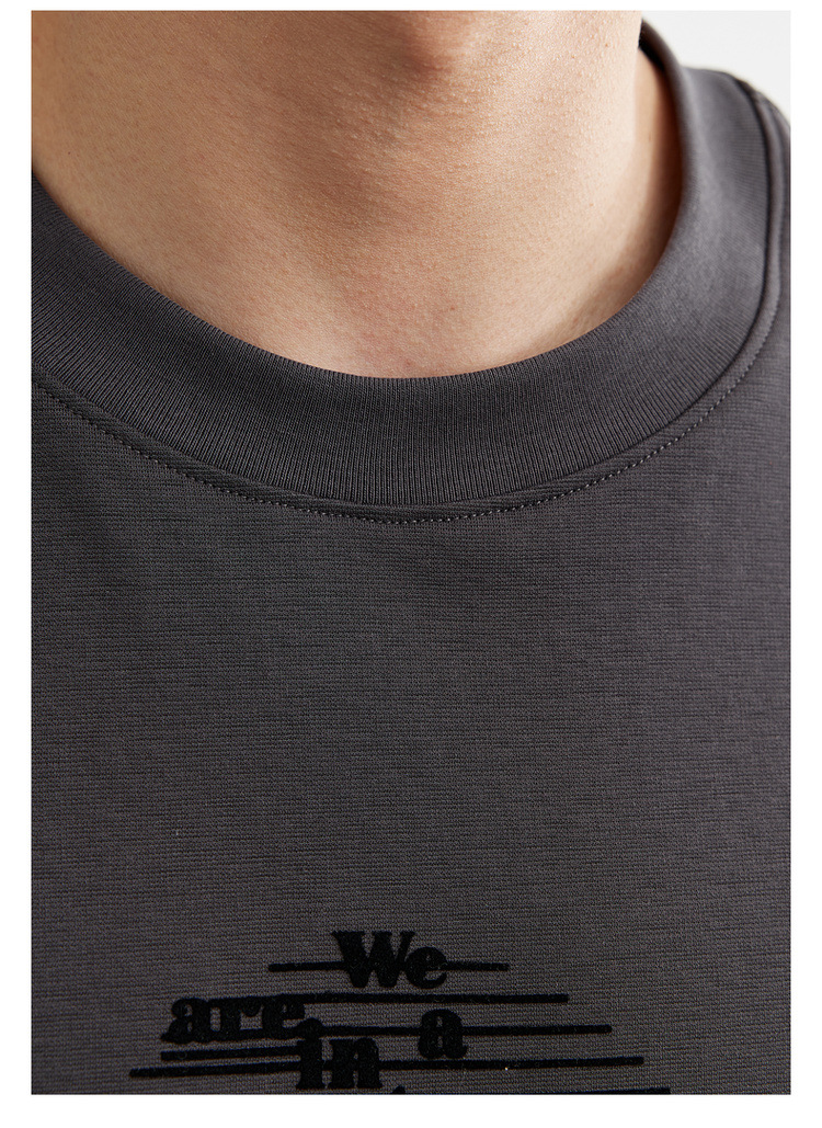 Quick-drying ice silk cotton round-neck cool printed short-sleeved T-shirt for men 2024 Summer new style slightly loose half-sleeved T-shirt pic 22