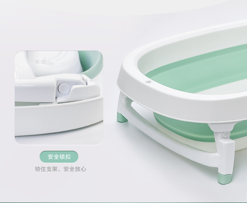 大号新生儿家用盆婴儿洗澡盆婴儿通用宝宝舒适可坐躺折叠浴盆详情7
