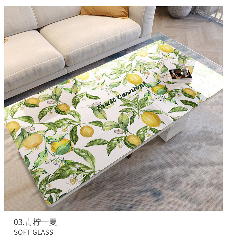 Jianwei pvc leather printed tablecloth, Nordic modern, simple, fashionable, elegant and high-end, waterproof, oil-proof, no-wash, heat-resistant, coffee table and dining table mat, plastic household tablecloth pic 5