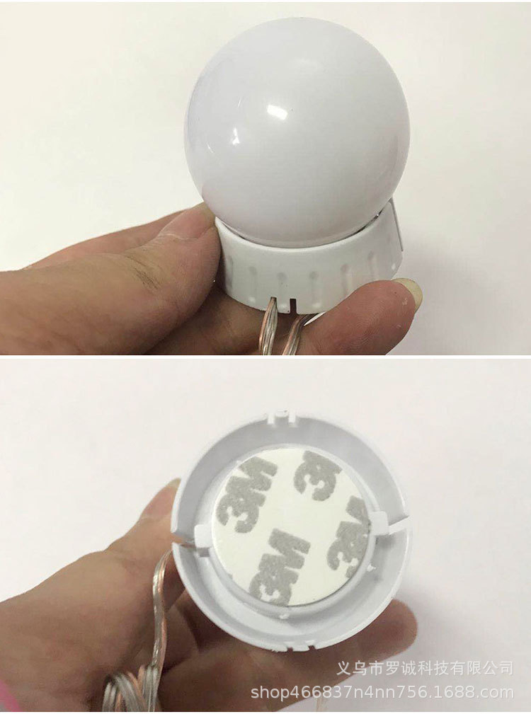 Wholesale of 10 usb three-tone light cosmetic lamps, cosmetic mirror bulbs and Hollywood mirror front lights from the manufacturer pic 8