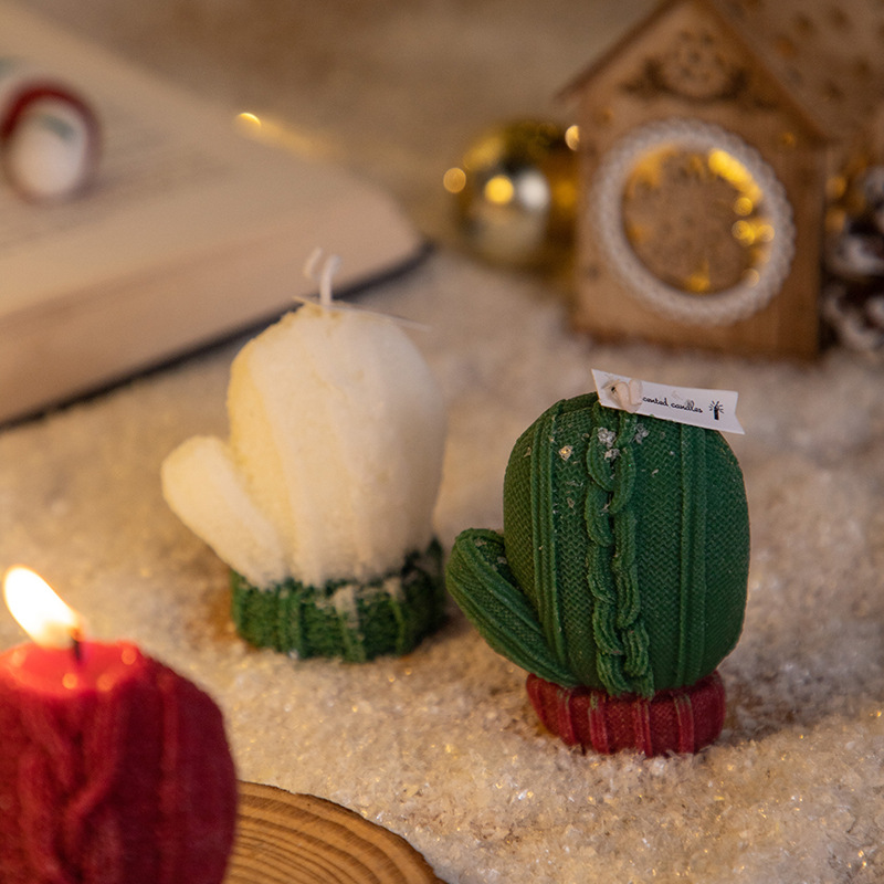 圣诞手套香薰蜡烛伴手礼ins创意家居摆饰套装拍摄道具节日礼品详情8