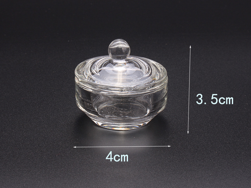 Cross-border exclusive glass crystal cups with LIDS for nail art, irregular-shaped crystal cups, and special octagonal cups for holding crystal liquid pic 15