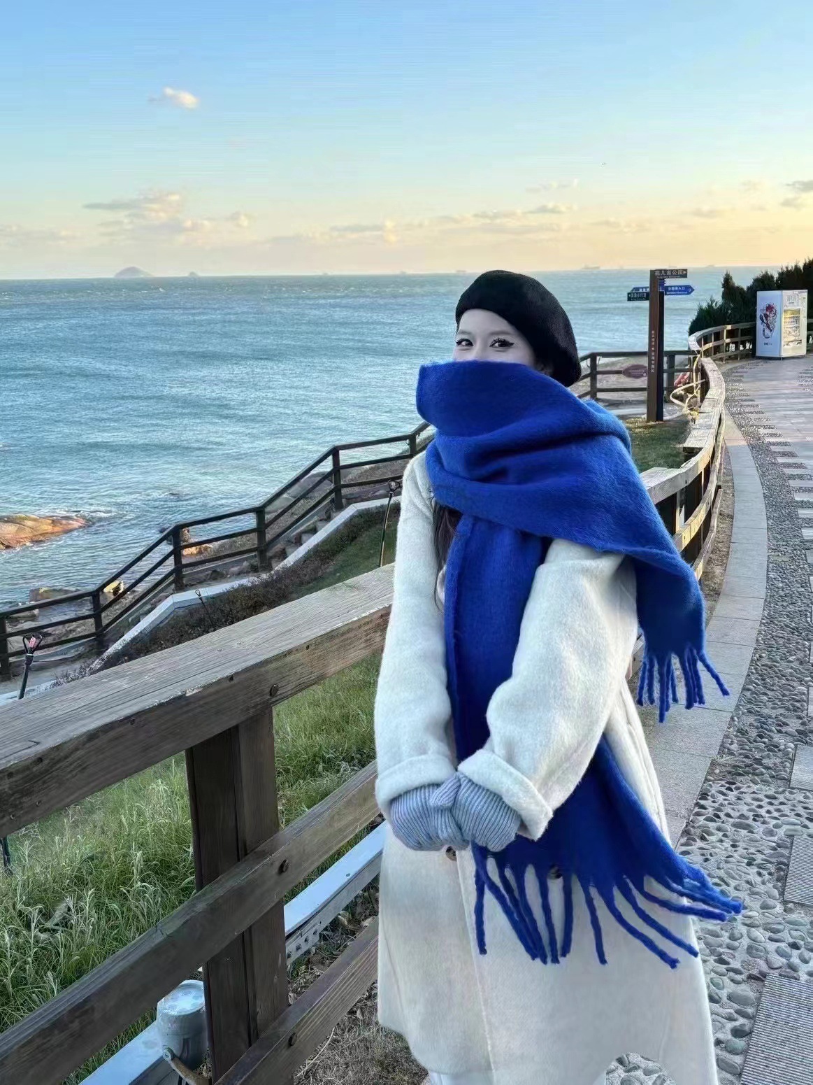 秋冬季新款仿马海毛围巾女百搭披肩保暧围脖外贸批发Z家工厂直销详情2