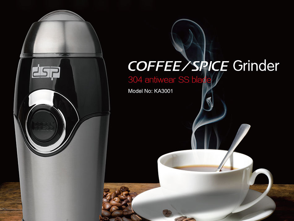 DSP coffee grinder, stainless steel blade, electric bean grinder, fully automatic powder grinder, household small pic 1