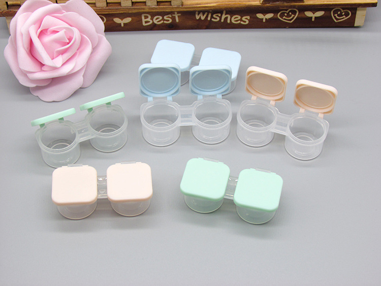 Portable dual-box flip contact lens case, independent press dual-box, convenient to use, three colors available, specially for foreign trade pic 30