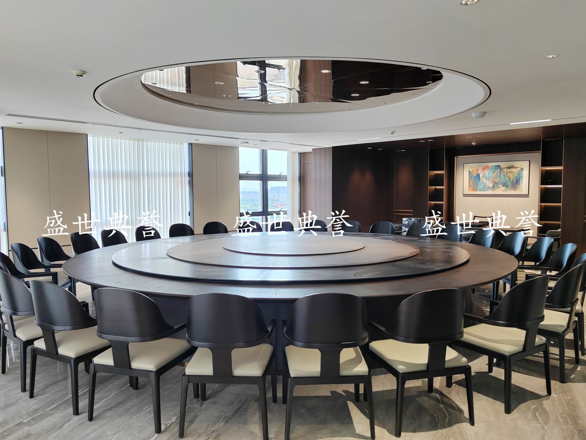 Xiamen International Hotel Solid wood dining tables and Chairs, internal club business reception solid wood chairs, designer light luxury chairs pic 19