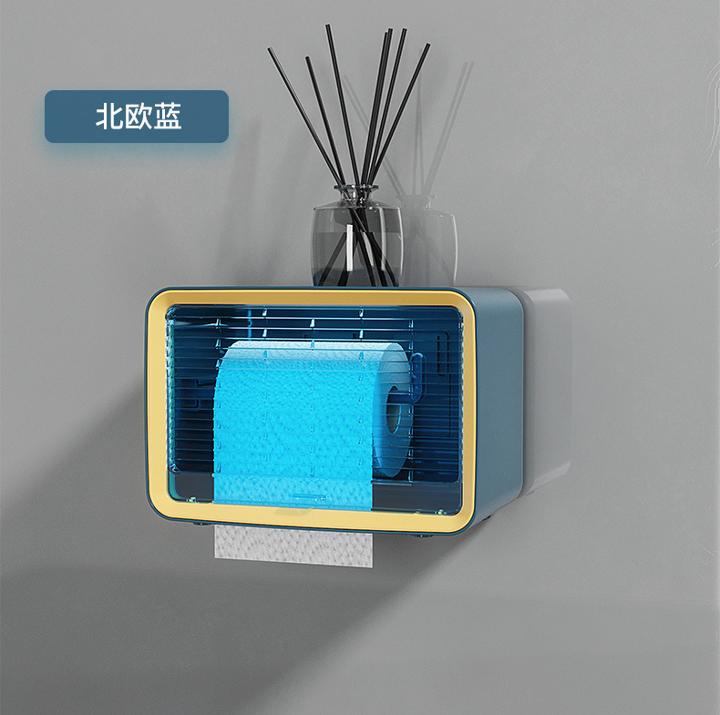 The new bathroom blinds, wall-mounted tissue box, with functions such as visible retractable paper size storage and drawers pic 25