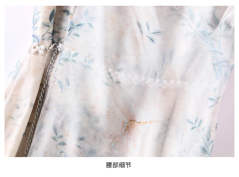 新中式国风改良旗袍连衣裙女夏2023新款显瘦气质中年妈妈薄纱裙子详情31