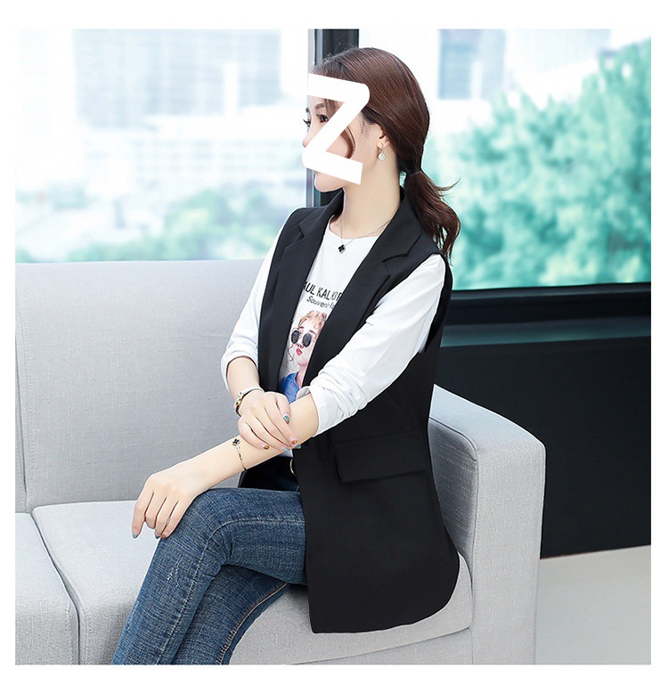Fashionable vest for women, spring and autumn style, short black suit for petite ladies, small vest, Korean version, slimming, paired with a vest pic 4