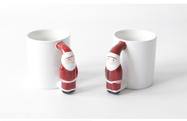 Heat-transferable cups with baked floral Christmas-coated ceramic cups, DIY cups, gifts for festivals pic 26
