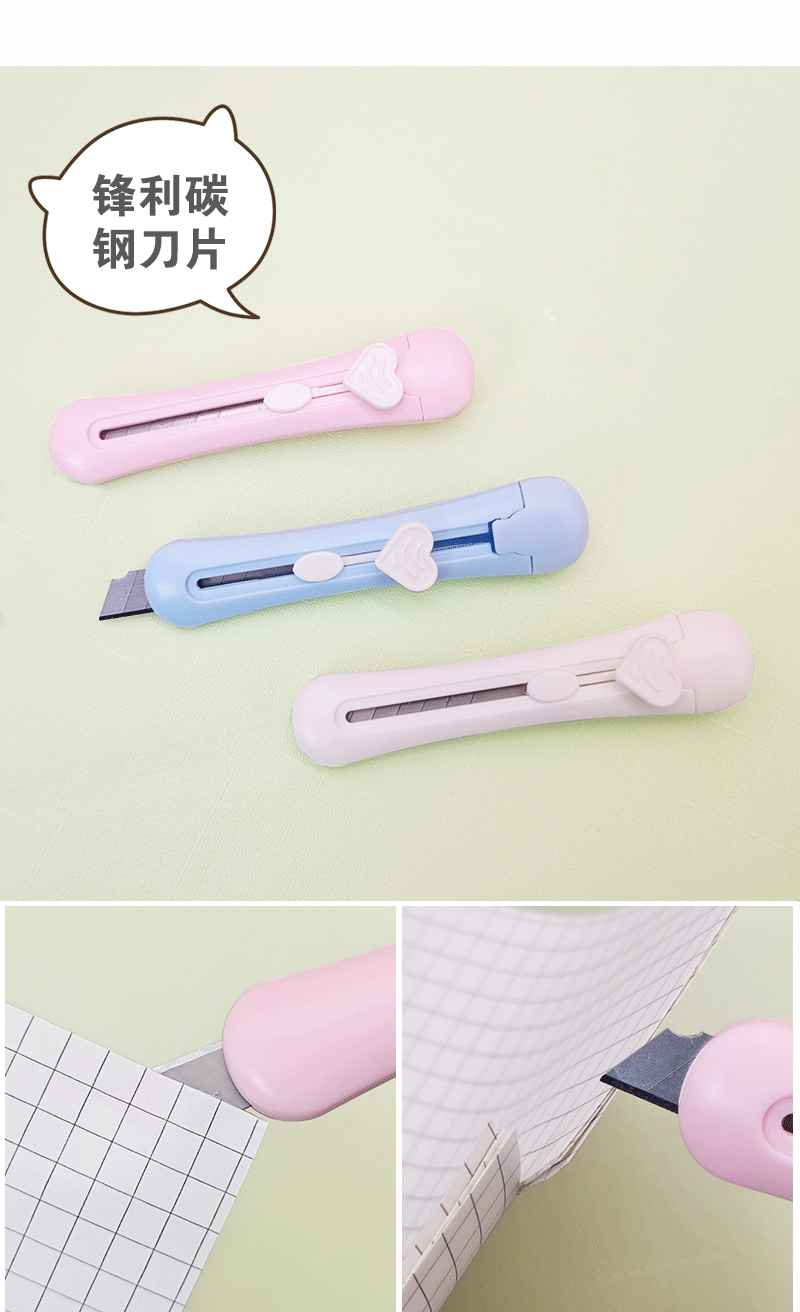 Factory wholesale of portable mini utility knives, small express unboxing wallpaper knives, student planner tools and small knives pic 4