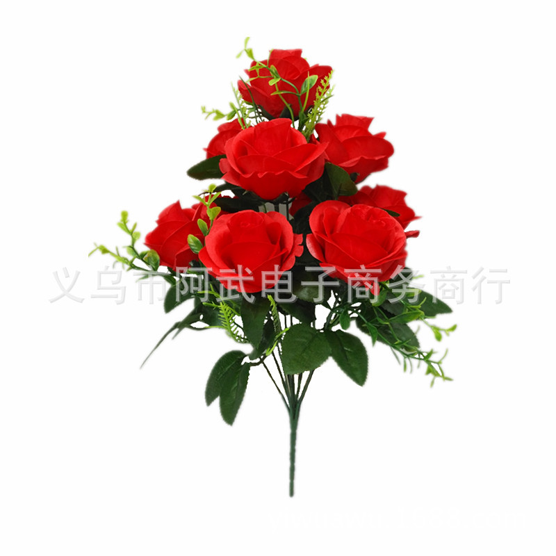 Factory direct sales of simulation rose grand atmosphere decoration supplies, props, handicrafts, indoor soft decoration and landscaping products pic 1