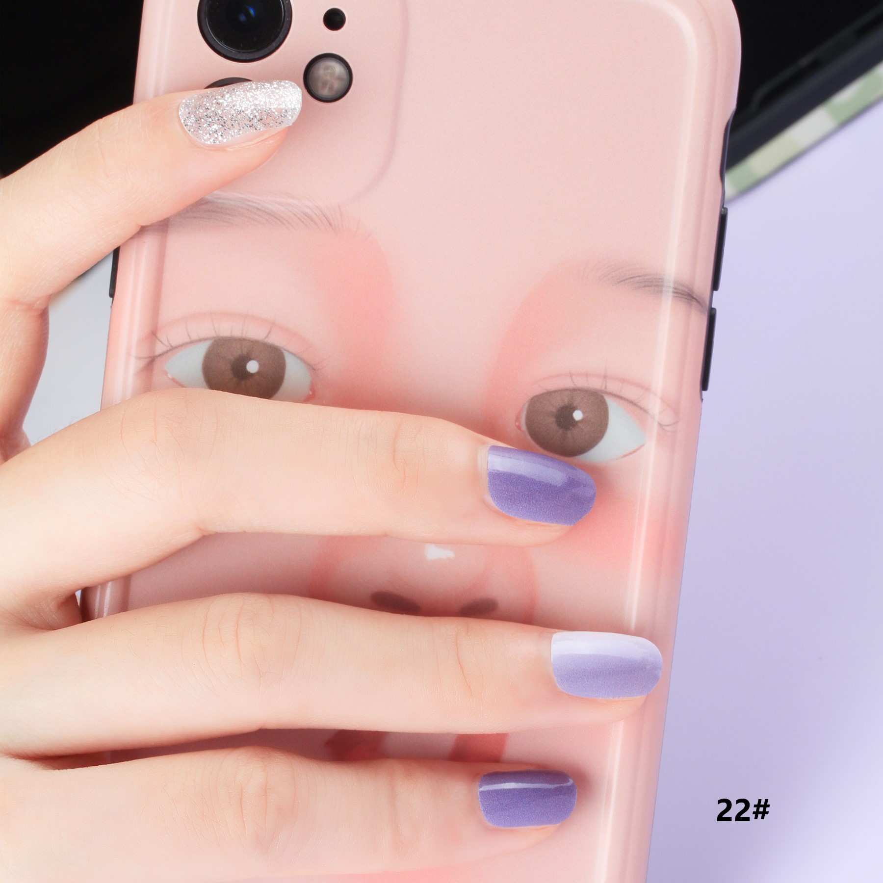 Custom-made 12-piece box set of waterproof nail stickers that are popular among Internet celebrities pic 34